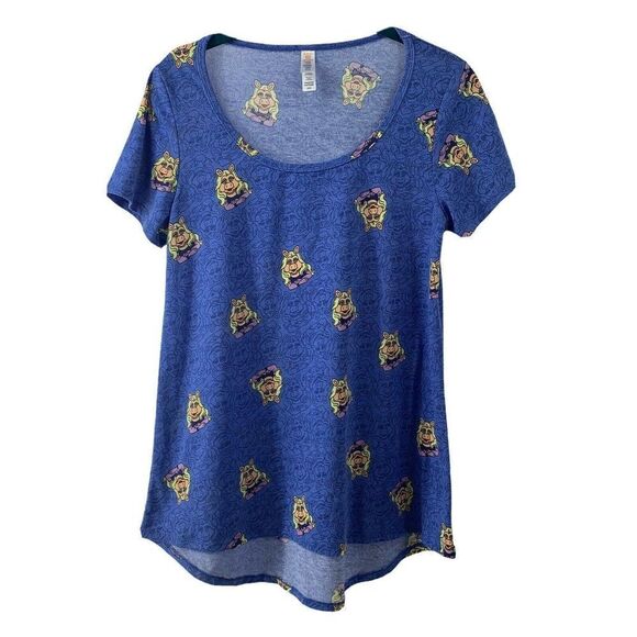 Miss Piggy Classic Tee T-Shirt Blue Lularoe XXS - Picture 1 of 5